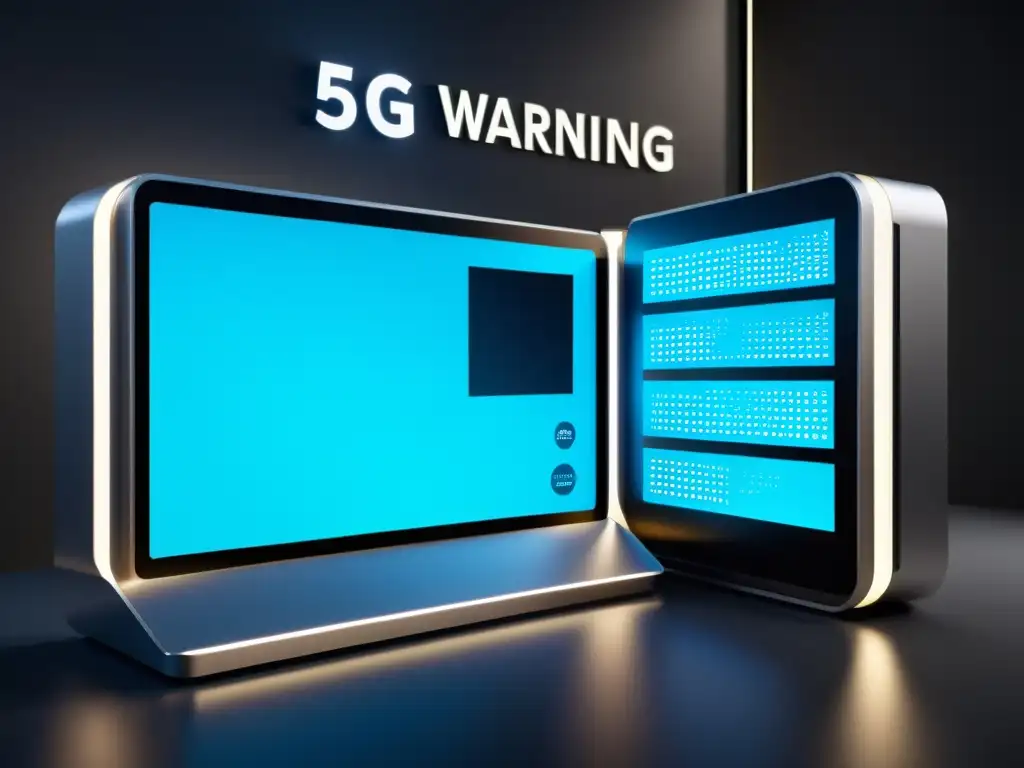 Una sofisticada y futurista monitorización y alerta temprana 5G, con diseño minimalista y tecnología de vanguardia