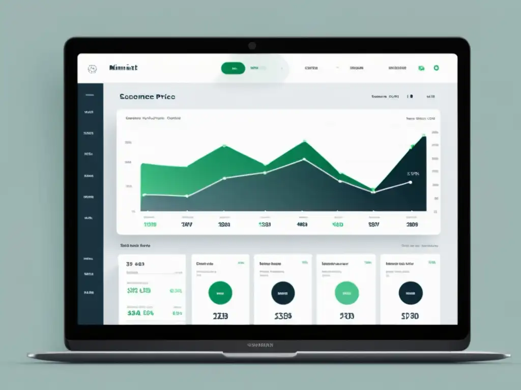 Tablero de comercio electrónico con gráficos dinámicos que muestran el impacto de estrategias de precios