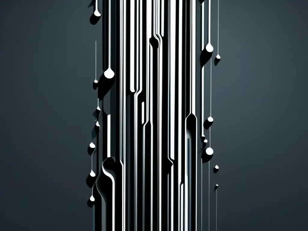 Un taladro futurista extrae datos digitales de un paisaje binario, simbolizando la minería de datos en la era del Big Data