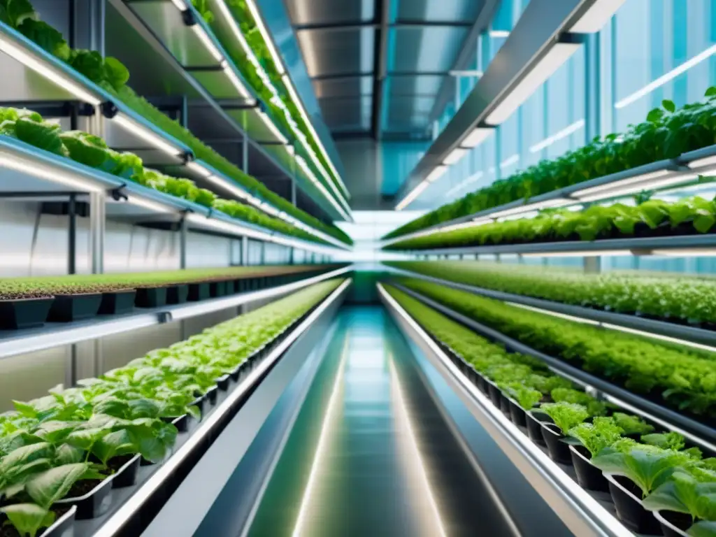 Vibrante agricultura vertical en espacios reducidos con diseño moderno y tecnología avanzada