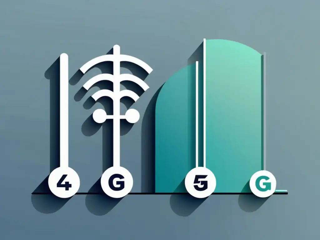 Comparación visual de infraestructuras 4G y 5G, resaltando los beneficios de la transición