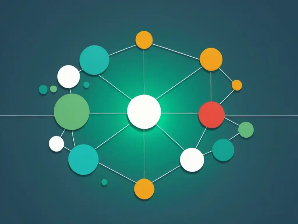 Visual minimalista de redes de datos interconectadas en gestión de emergencias sanitarias con Big Data, transmitiendo profesionalismo e información